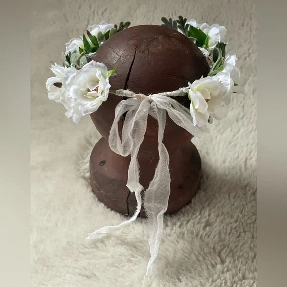 White Rose Flower Crown